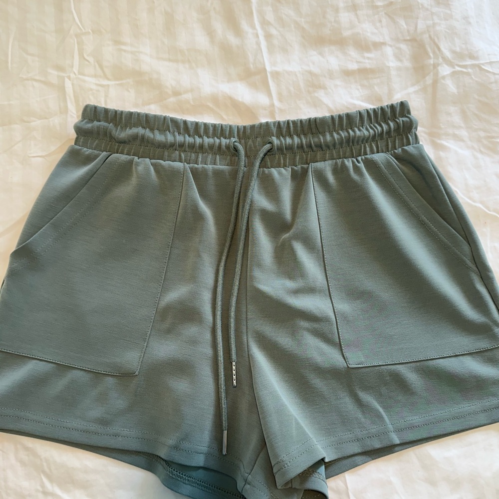 Women's Athletic Shorts in Sage Green